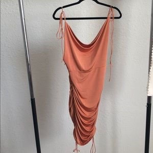 Rust orange strappy dress